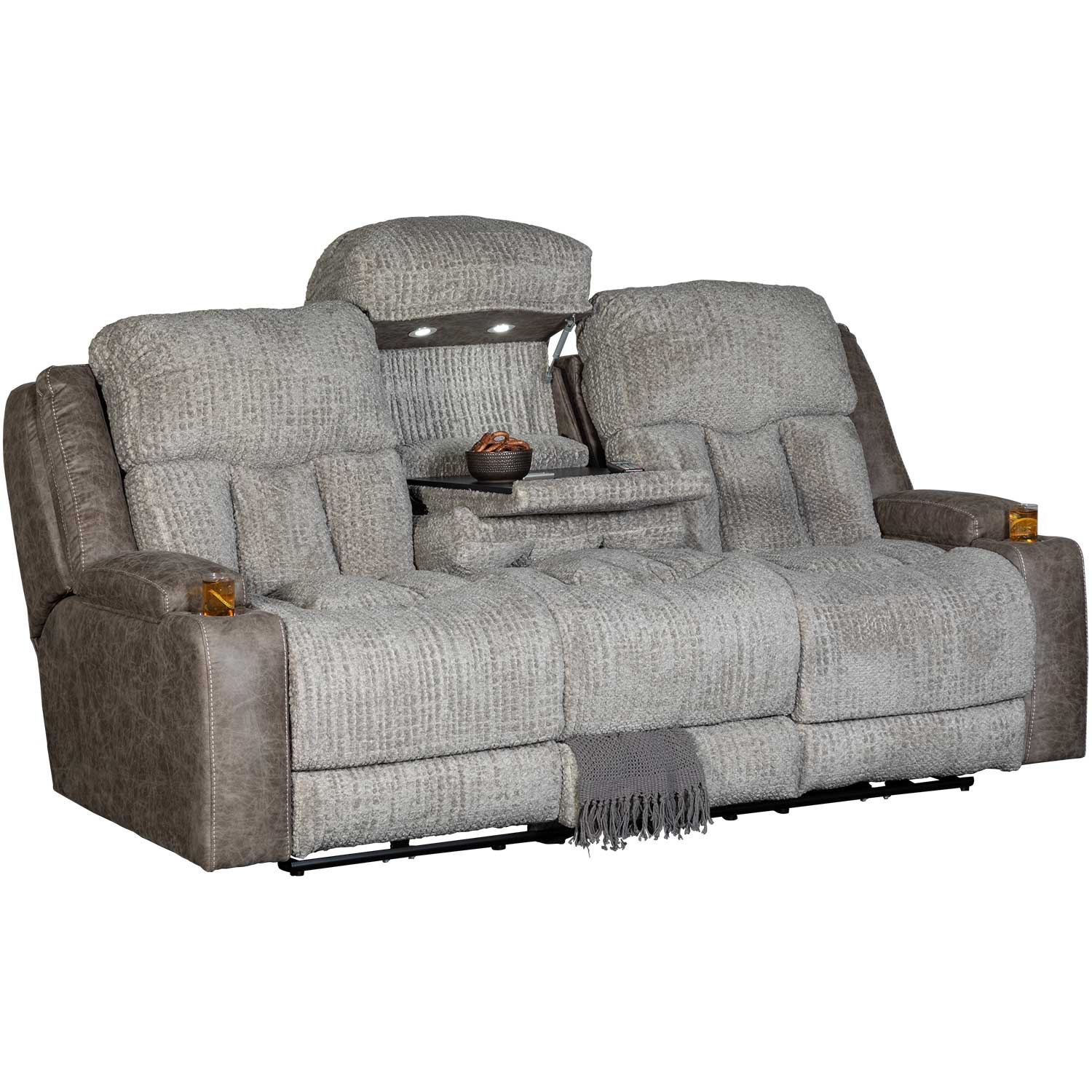 Denali Dual Power Reclining Sofa With Drop Down Ta | B-65247 | AFW.com