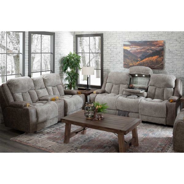 Denali Dual Power Reclining Sofa With Drop Down Ta | B-65247 | AFW.com