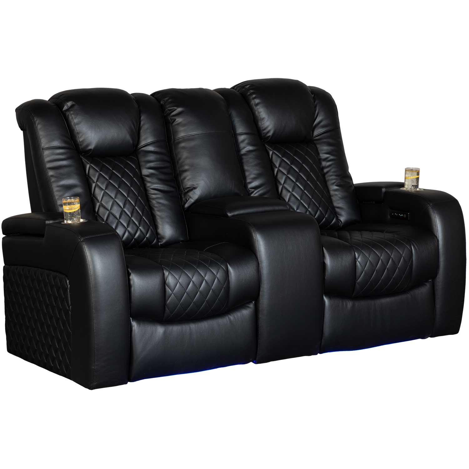 Cinema Dual Power Recline Console Loveseat with LE | 1A-2221PRL | AFW.com