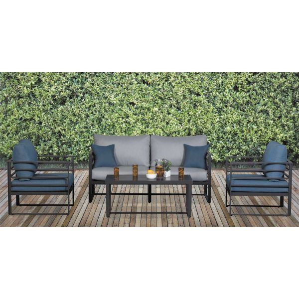 Holt Gray Patio Set | HOLT-4PC | AFW.com