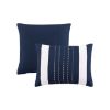 Picture of Allen Cream Blue Stripe King Bedding Set