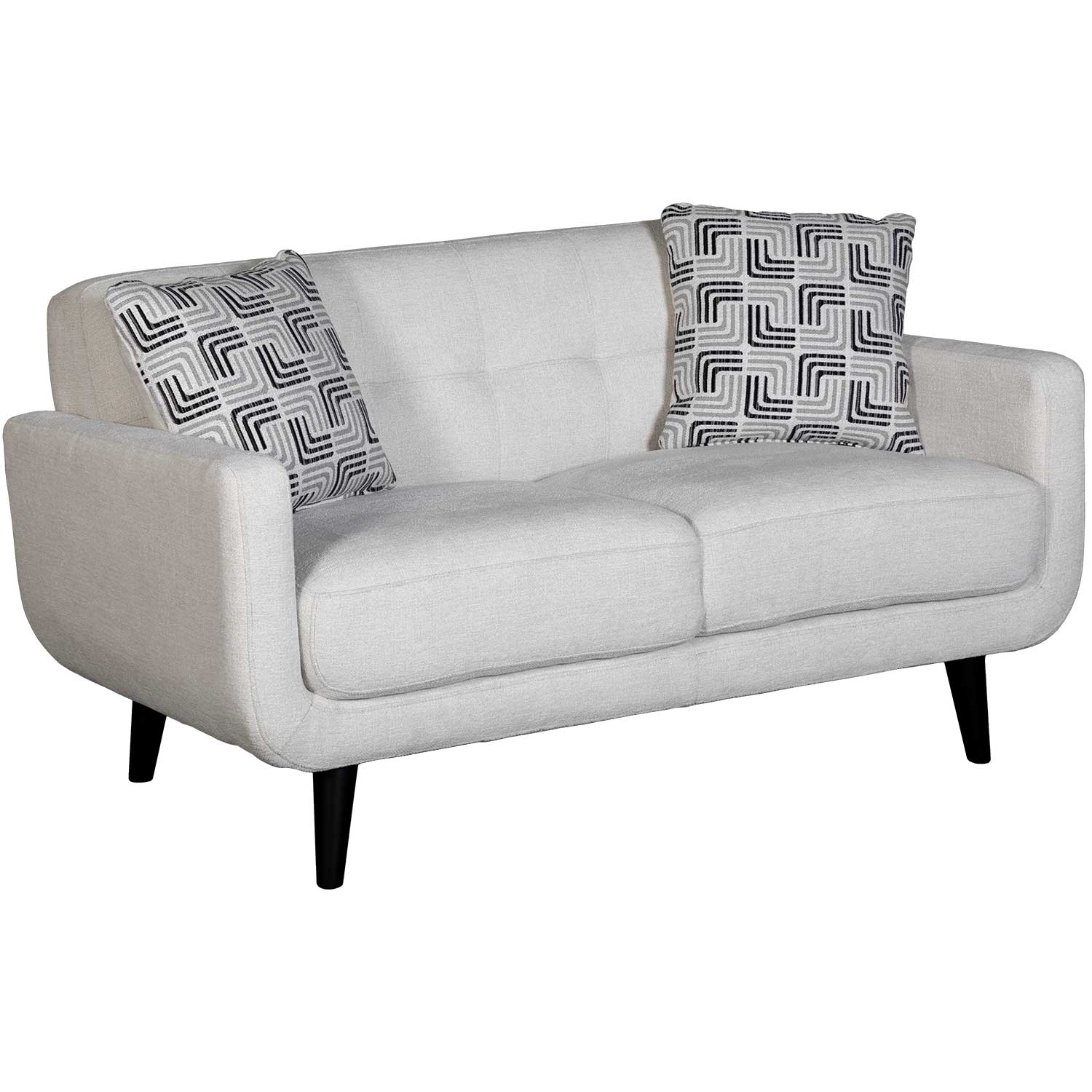 Hadley Ecru Beige Tufted Loveseat | 2A-9200L | AFW.com