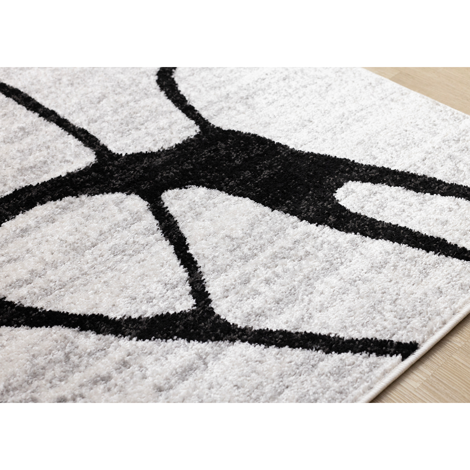 Eclipse Modern Black White 5X8 Rug (Area Rugs) | AFW.com