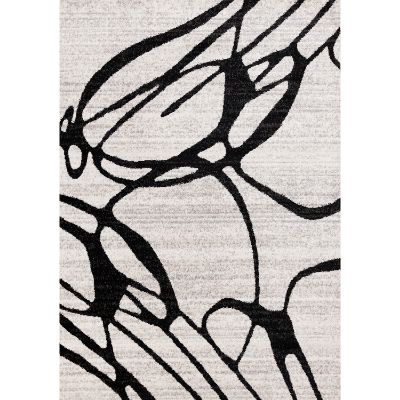 Picture of Eclipse Modern Black White 5X8 Rug