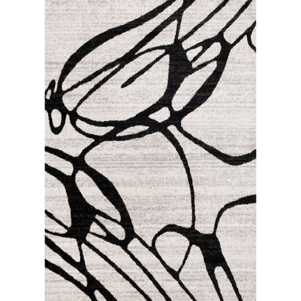 Picture of Eclipse Modern Black White 8X10 Rug