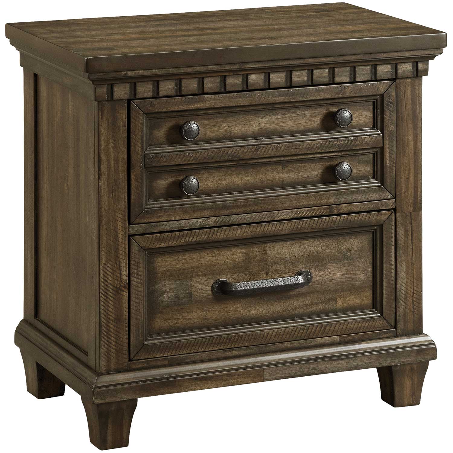 McCoy Espresso 2-Drawer Nightstand | 1055-NS | AFW.com