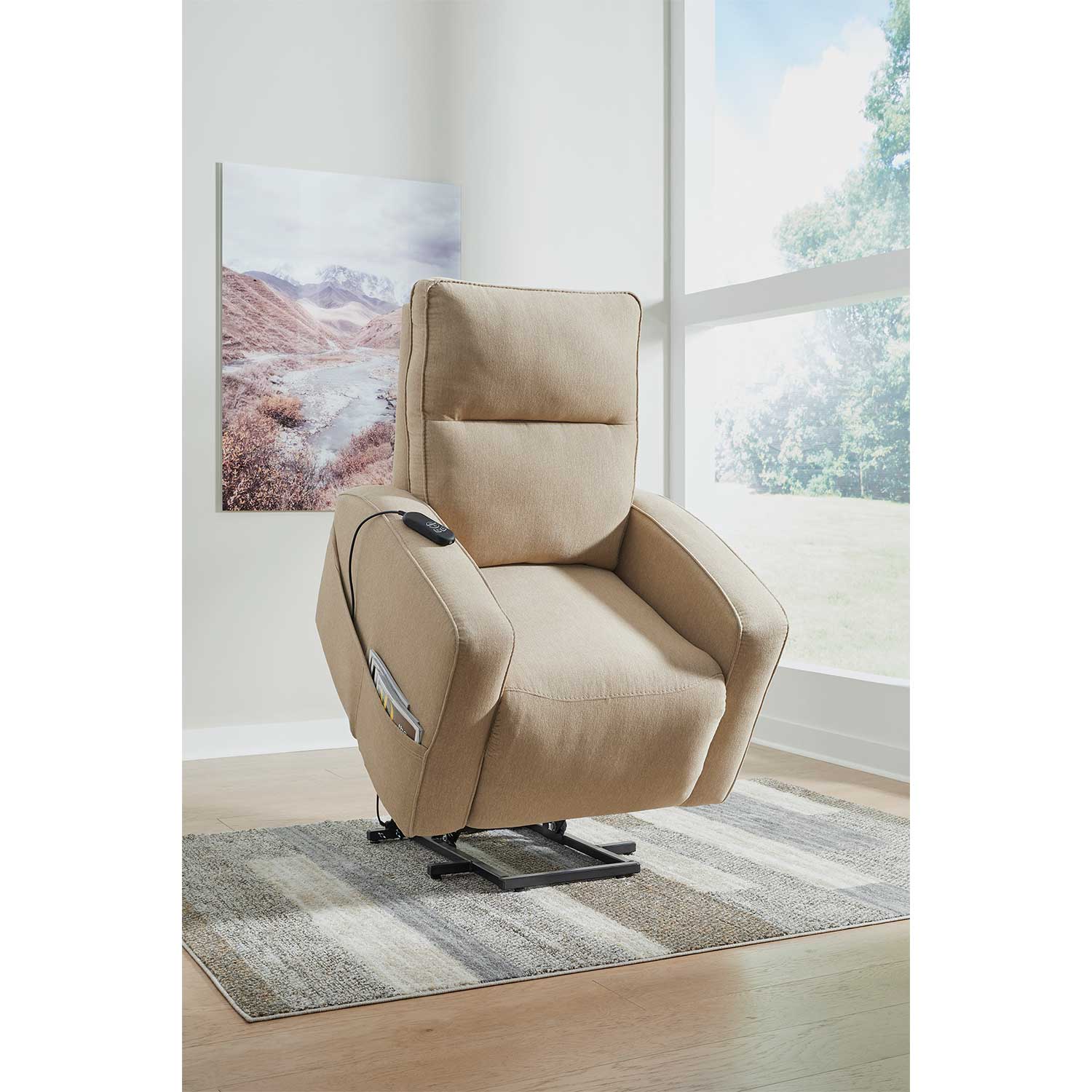 Starganza Taupe Power Lift with Heat and Massage - Ashley