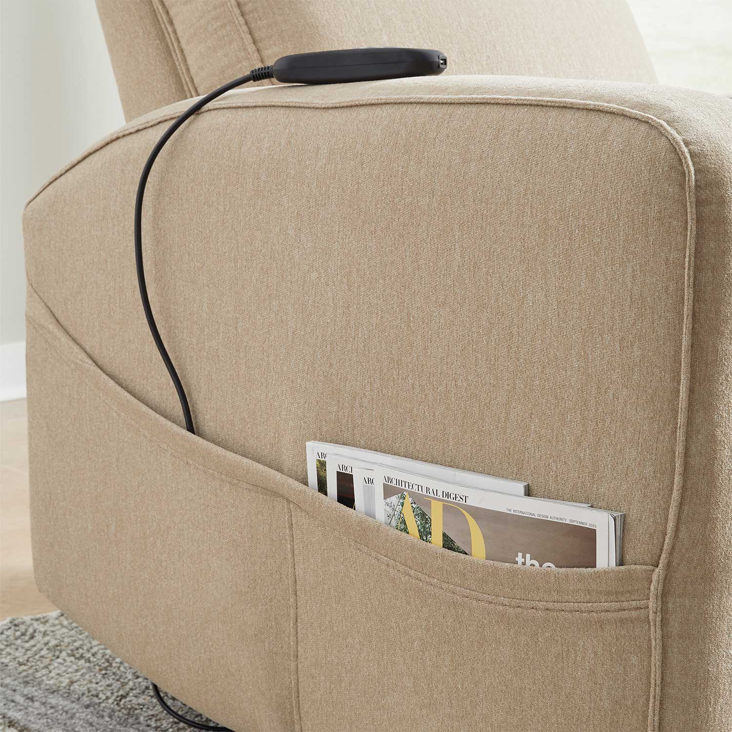 Starganza Taupe Power Lift with Heat and Massage - Ashley