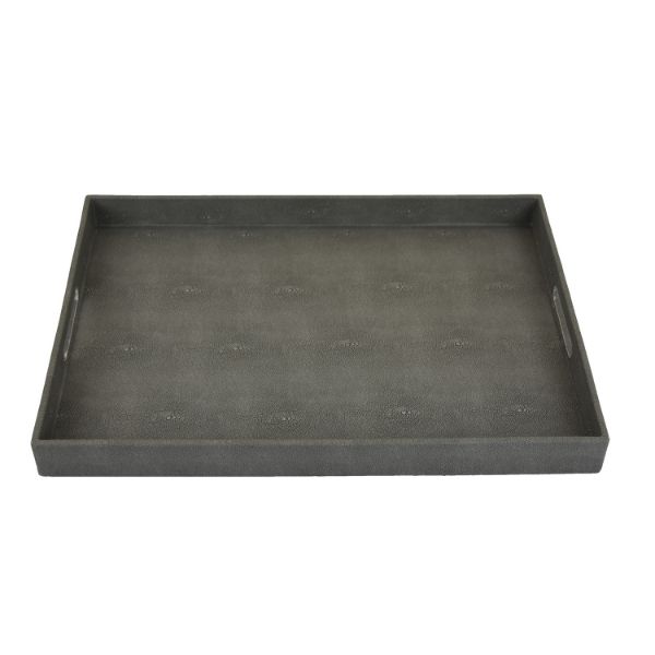 Picture of Faux Stingray Leather Gray Tray