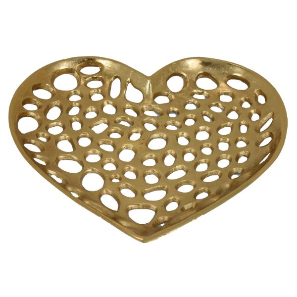 Picture of Plate Heart In Brushed Gold