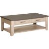 Picture of Rustic White Triangular Coffee Table, White