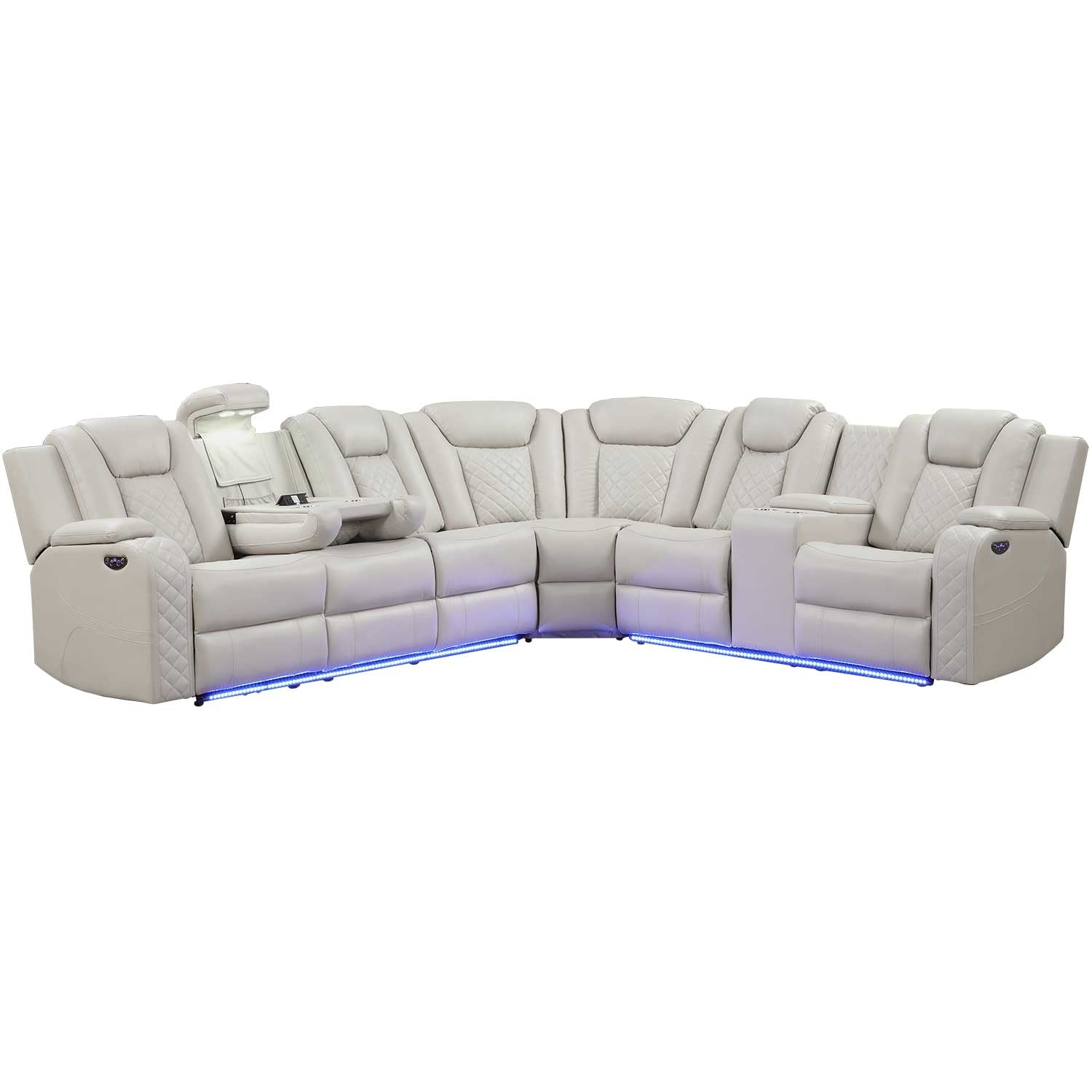 Tempo 7 PC Power Recline Sectional with Adjustable | 1C-849-7PC