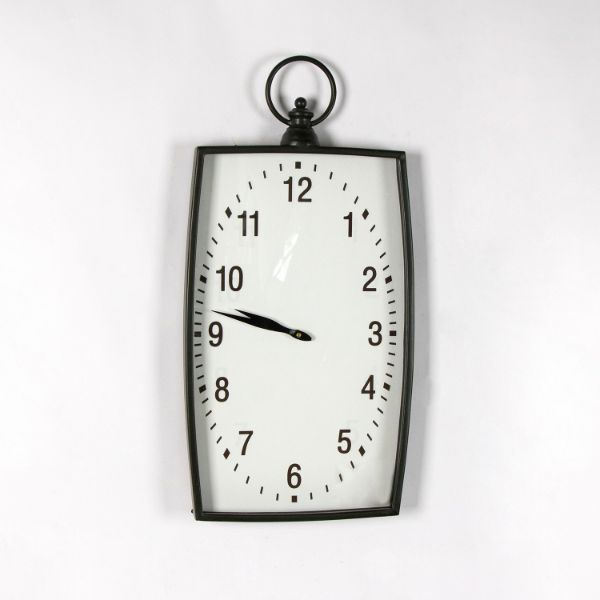 Picture of Rectangle Black Finish Wall Clock