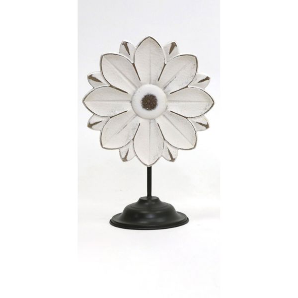 Picture of White Flower On Base Metal Small