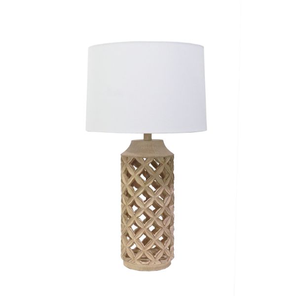 Picture of Wash White Resin Table Lamp