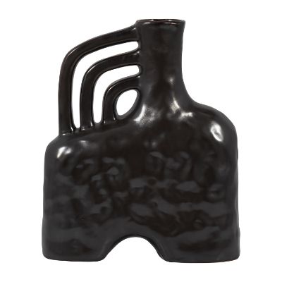 Picture of Metallic Triple Handle Vase Black