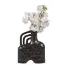 Picture of Metallic Triple Handle Vase Black