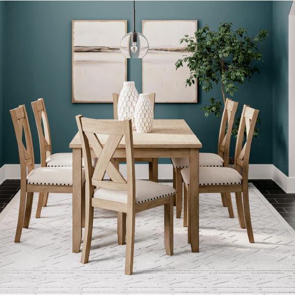 Sanbriar Dining Table and Chairs (Set of 7)