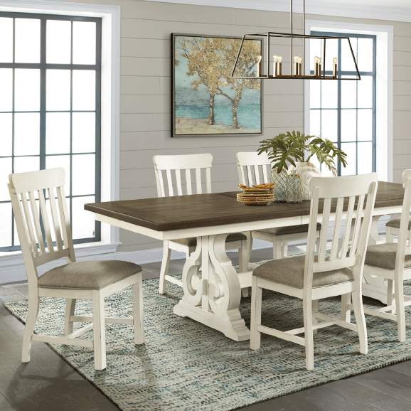 Drake Two-Tone Trestle Table