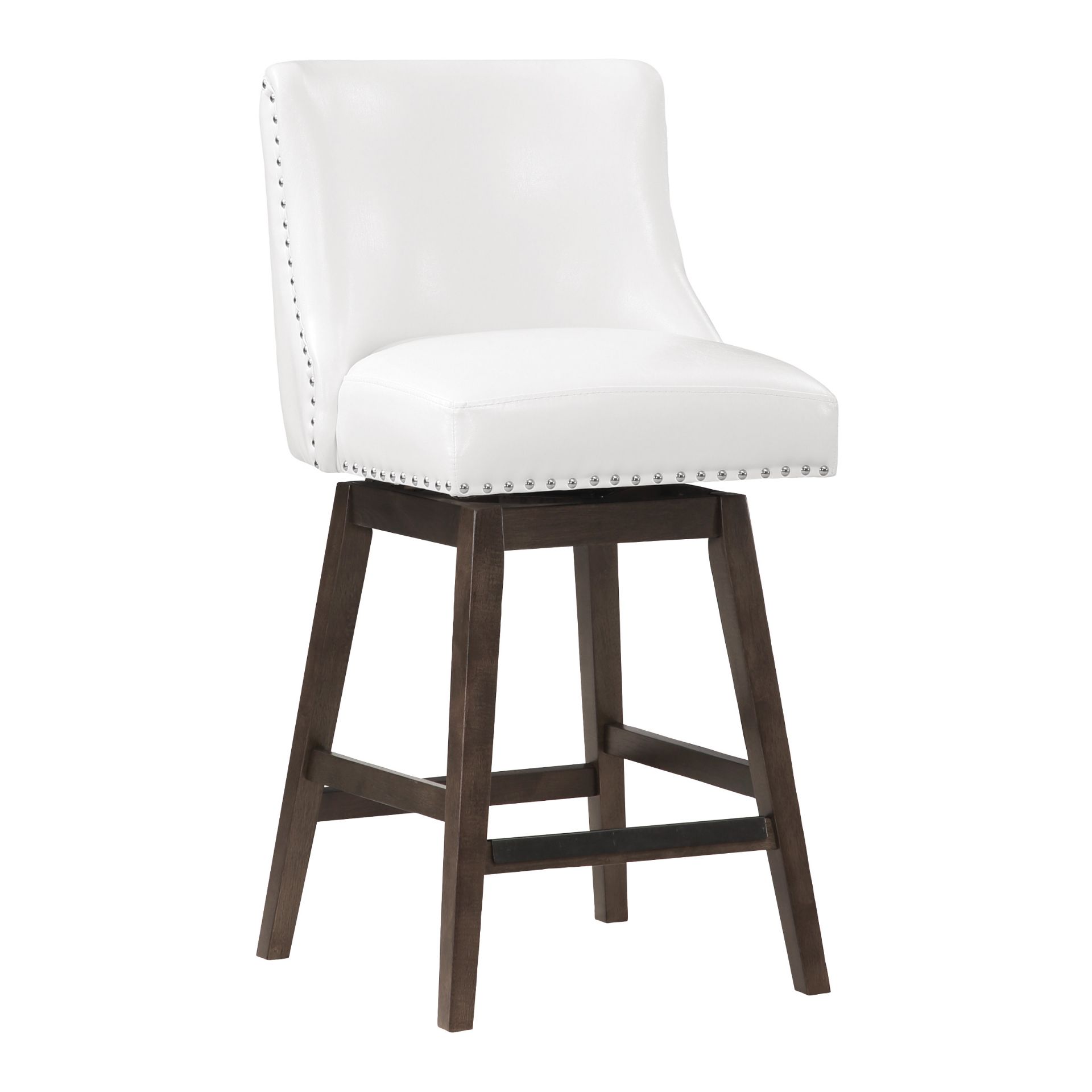 Hillsdale Copenhagen Swivel Counter Stool, 2024 Black Leather