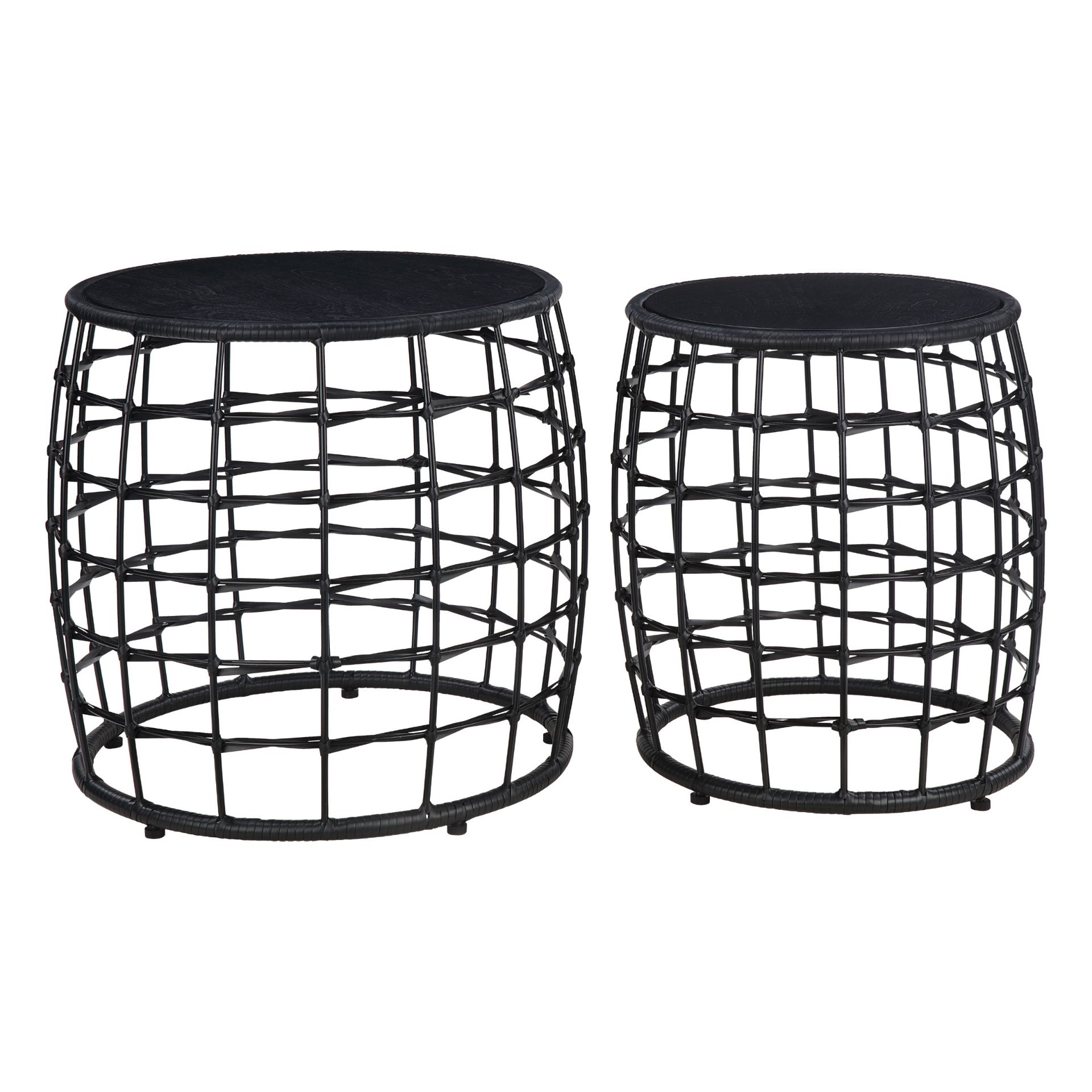 Cambria Two Piece Drum Nesting Tables CBA-BK | OSP - Office Star ...