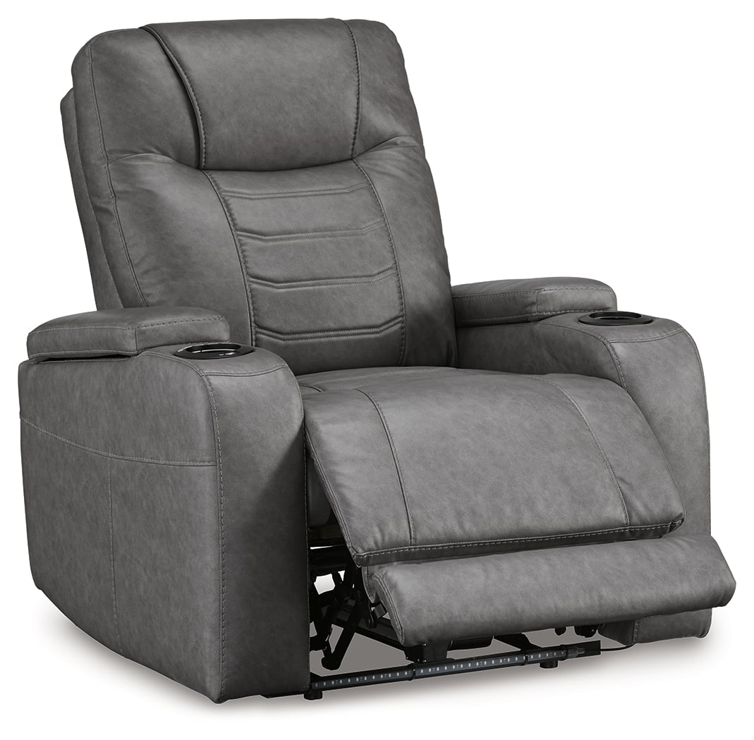 Shadowboxer Slate Dual Power Zero Gravity Recliner - Ashley