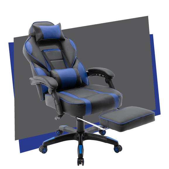 Ergonomic Racing Gaming Chair, Blue