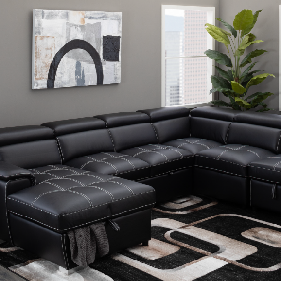 Dante 4PC Sectional with Pull Out Bed