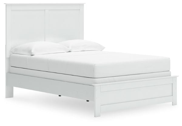 Bostwick Full Panel White Bed