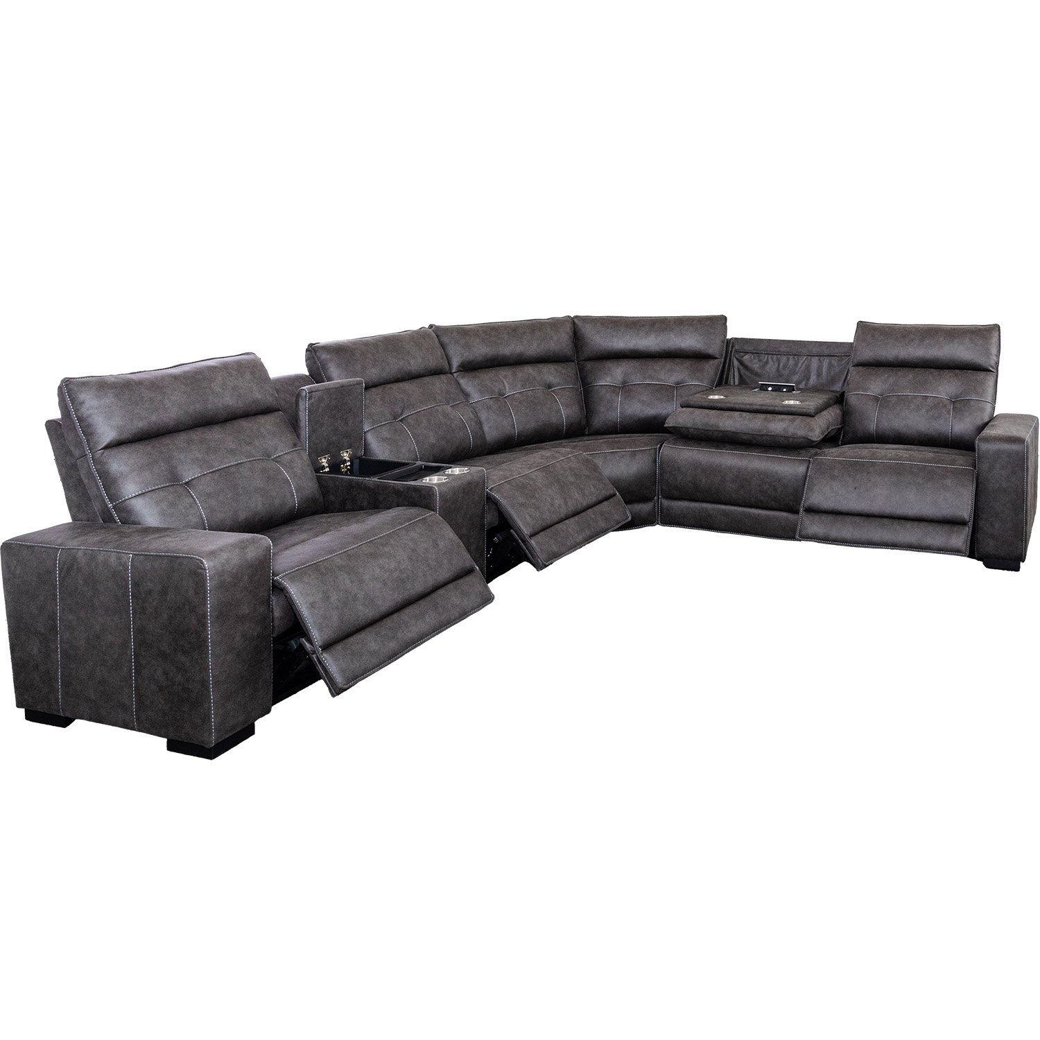 Brookdale 6PC Zero Gravity Power Reclining Sectional - | AFW.com