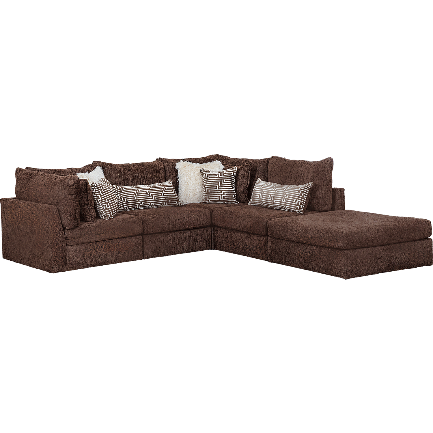 Addison Chocolate 5PC Sectional
