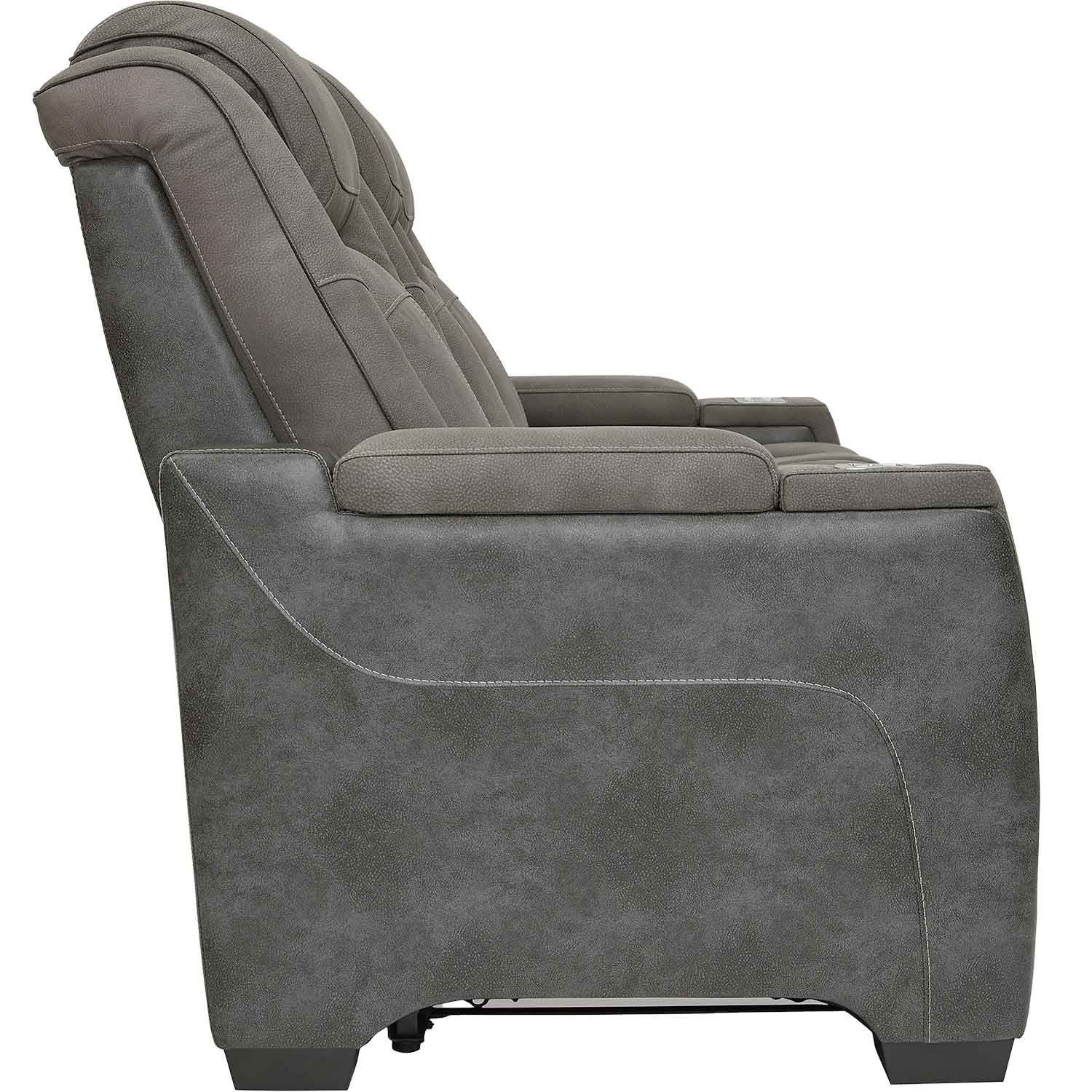 Nex Gen Gray Triple Power Zero Gravity Recline Console Loveseat