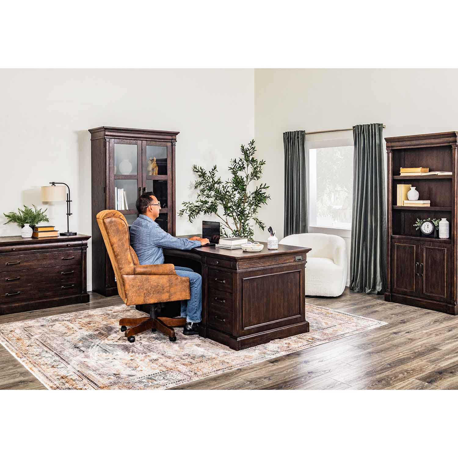 Colby Bookcase with Doors | IA3184-332 | aspenhome | AFW.com