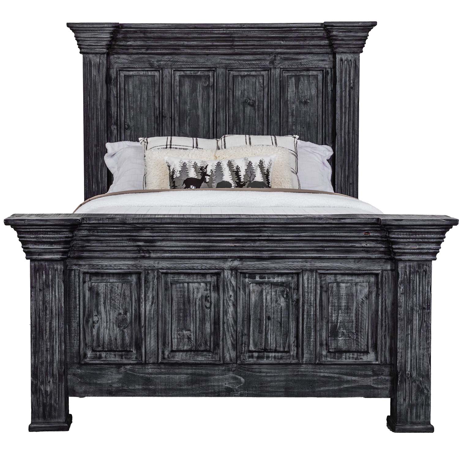Grey Isabella Queen Bed GNL3000-QBED Nero Lupo GNL3000-QF, QH, QR