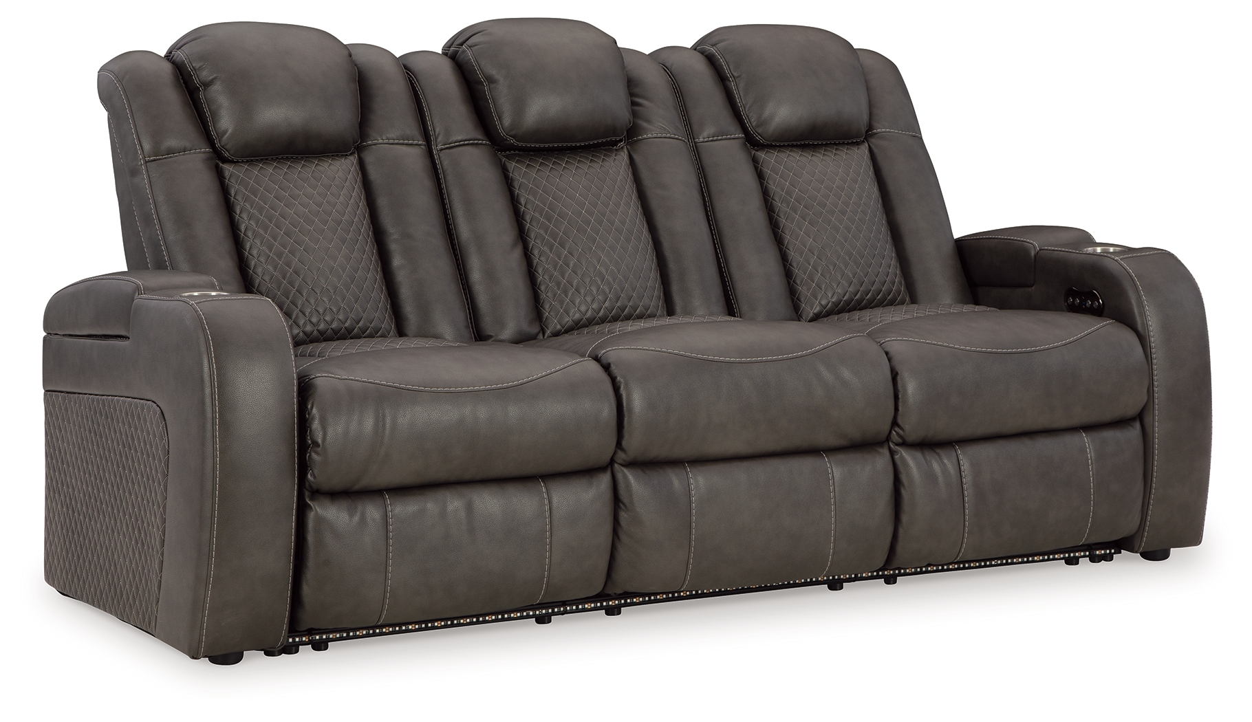 Fyne-Dyme Power Reclining Sofa, Shadow - Ashley Furniture | AFW.com