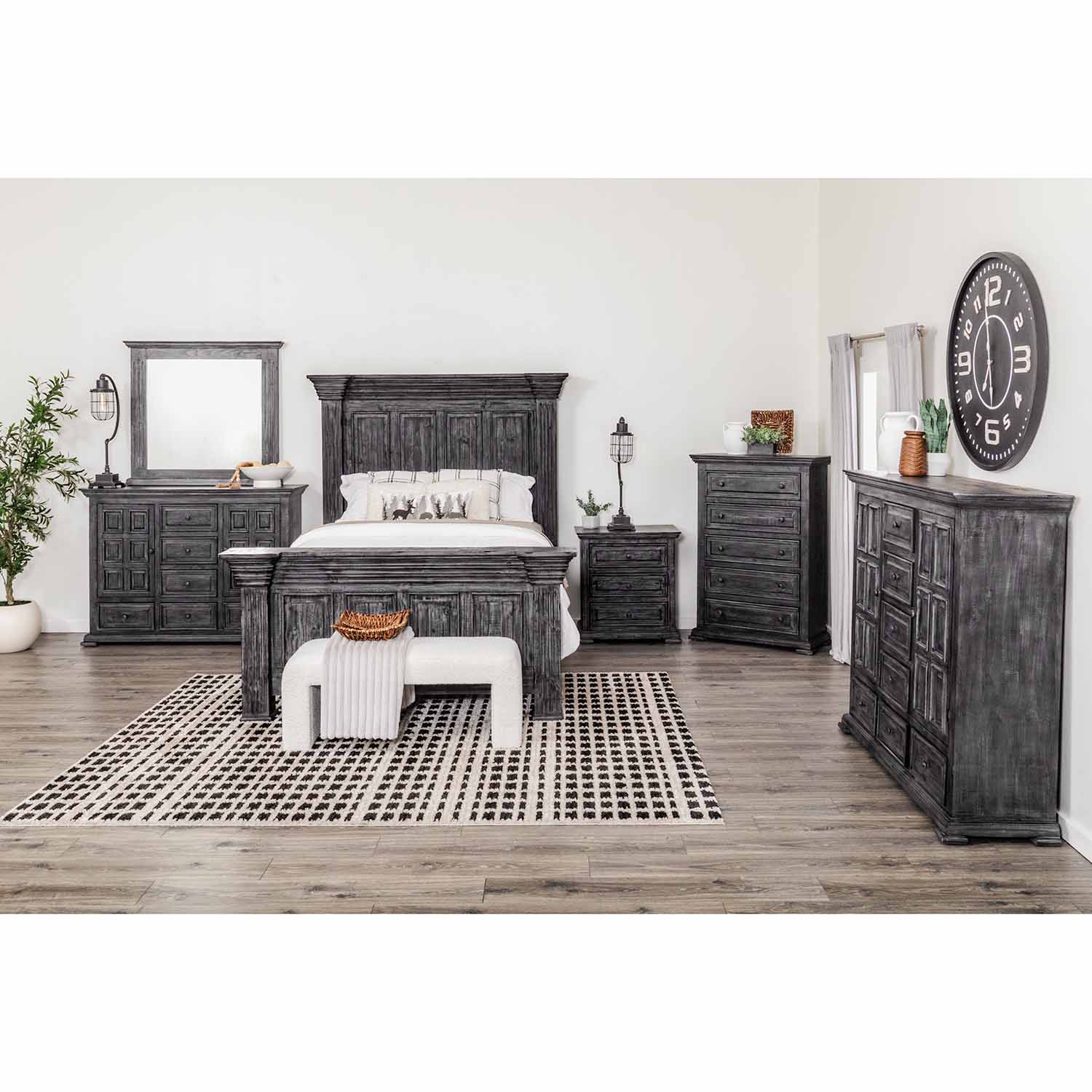Grey Isabella 6-Drawer Door Dresser GNL3000-ND Nero Lupo GNL3700