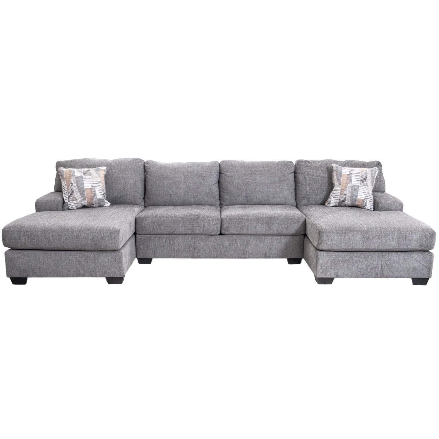 Grey 3PC Double Chaise Sectional Ashley Furniture