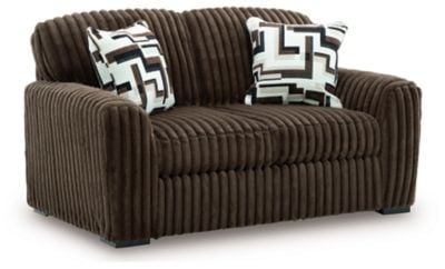 Midnight-Madness 2pc Sofa with Chaise, Chocolate - Ashley