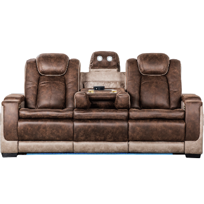 Lantana Dual Power Reclining Console Loveseat - Elements