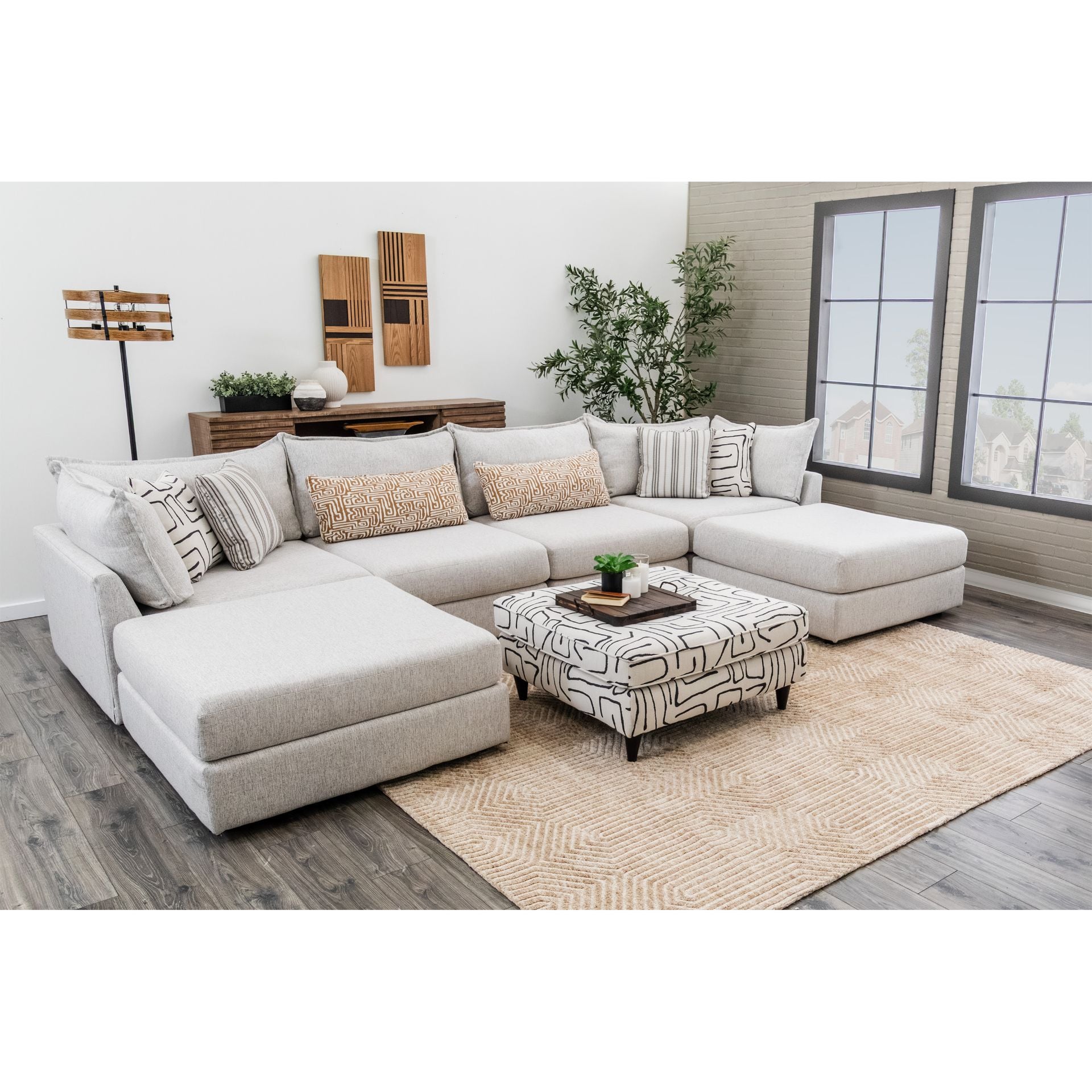 Tate 6PC Sectional | H-7004-6PC | AFW.com