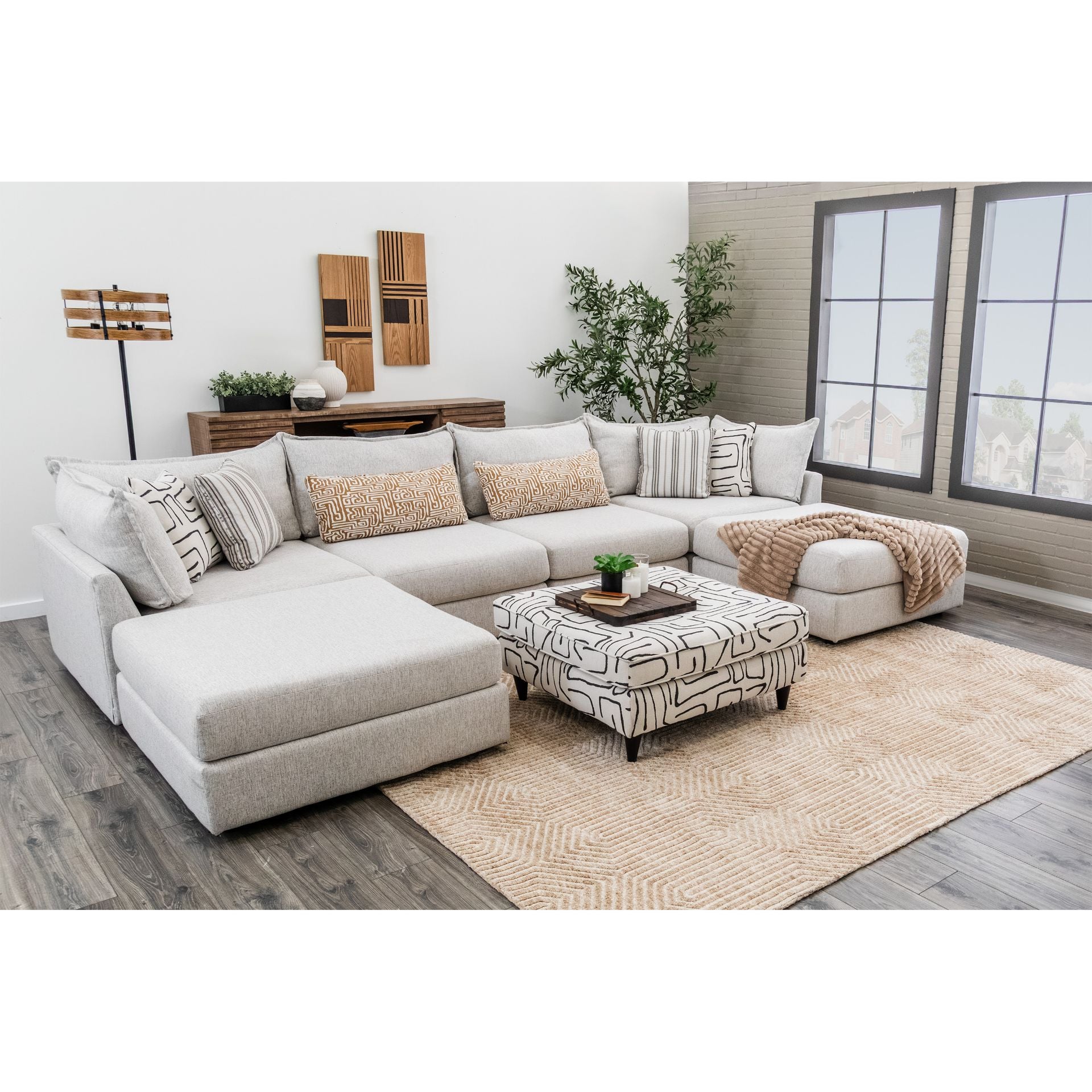 Tate 6PC Sectional | H-7004-6PC | AFW.com