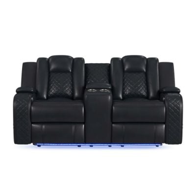 CarloPowerMotionLoveseatwithPowerHeadrestConsoleandLEDinPebbleBlack_Front.jpg