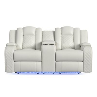 CarloPowerMotionLoveseatwPowerHeadrestConsoleandLEDinPebbleOyster_Front.jpg
