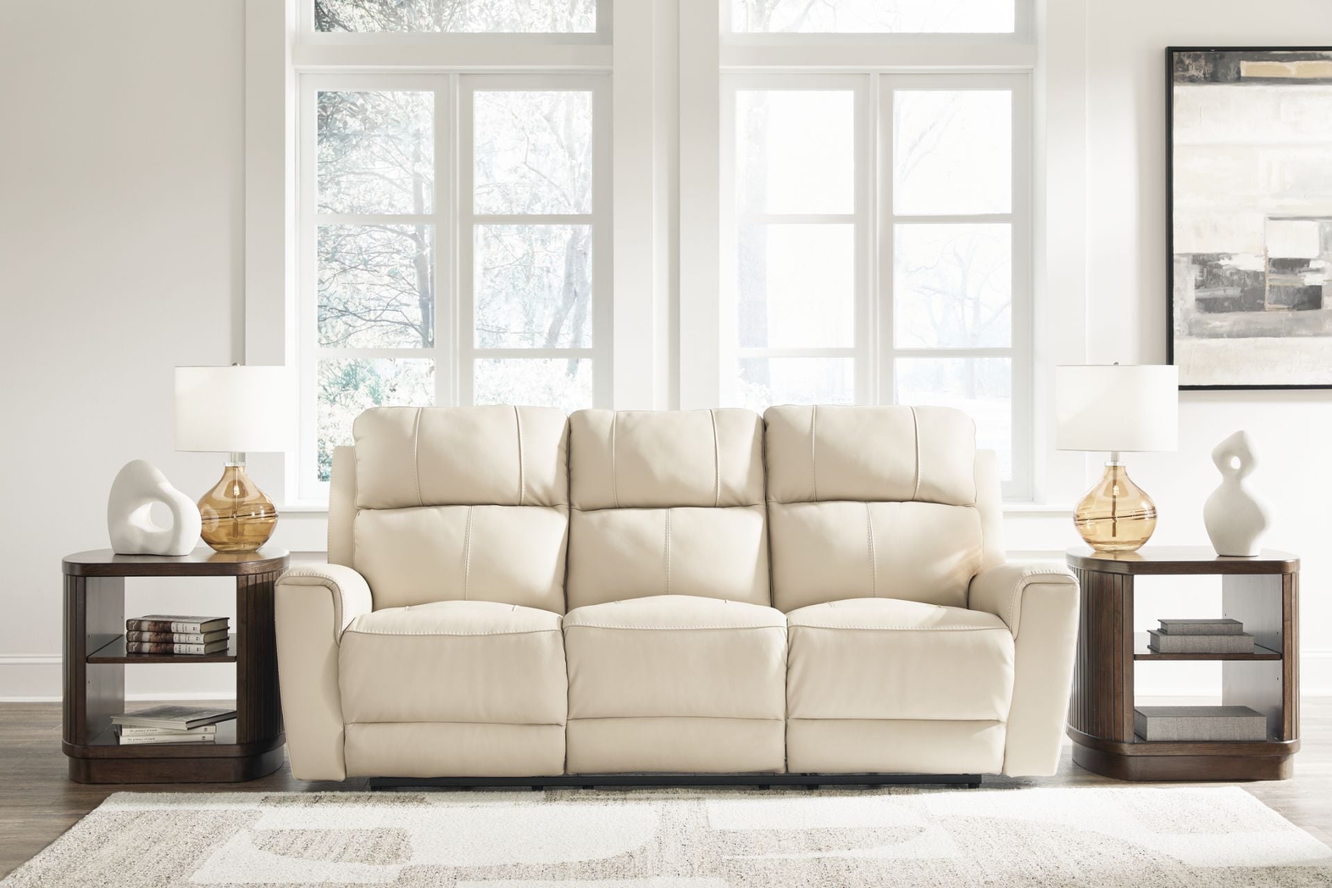 Dahlmoore White Power Reclining Sofa - Ashley Furniture | AFW.com