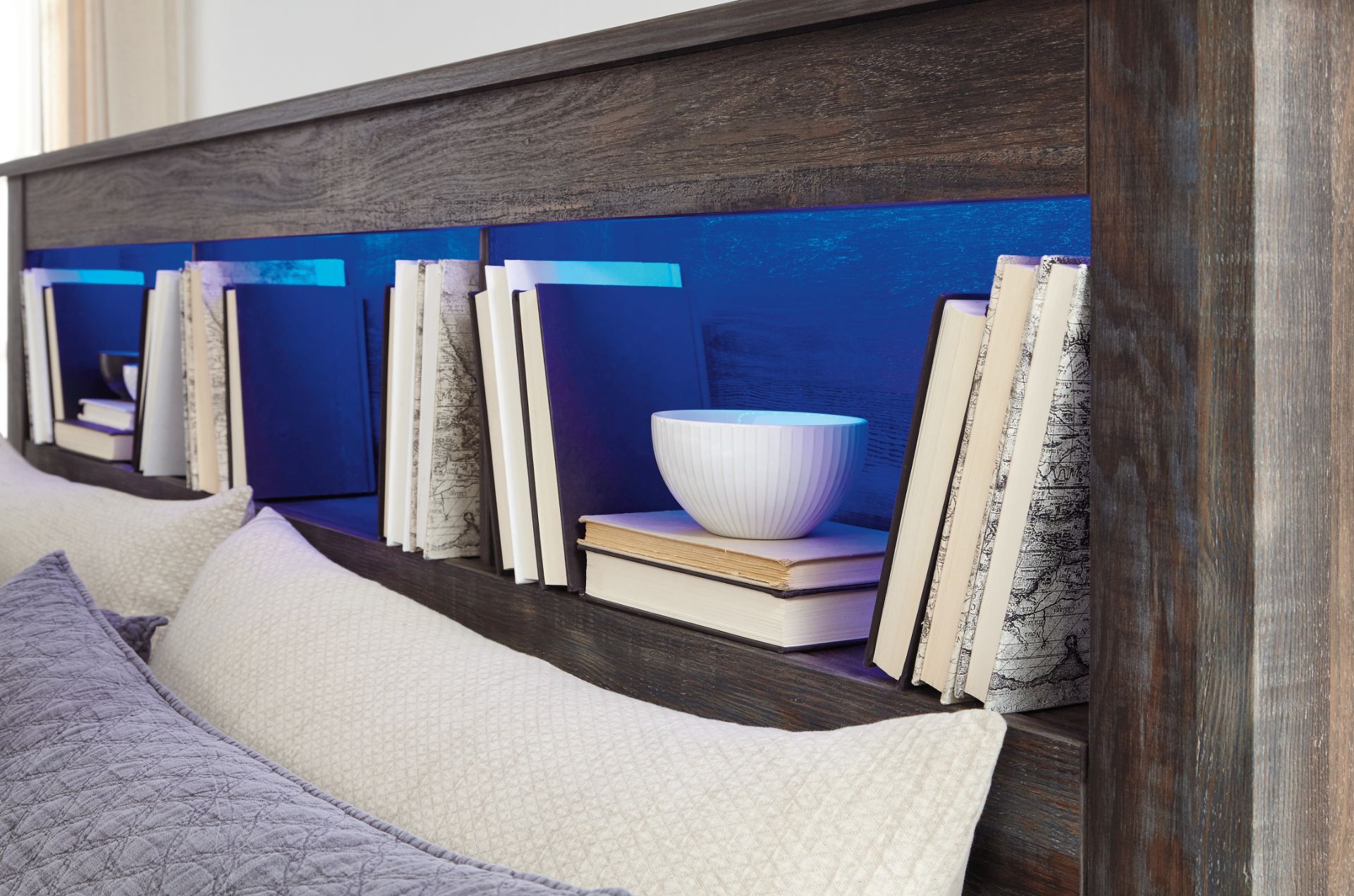 Drystan Queen Bookcase Headboard, Multi - Ashley Furniture | AFW.com, image size:1920x1271