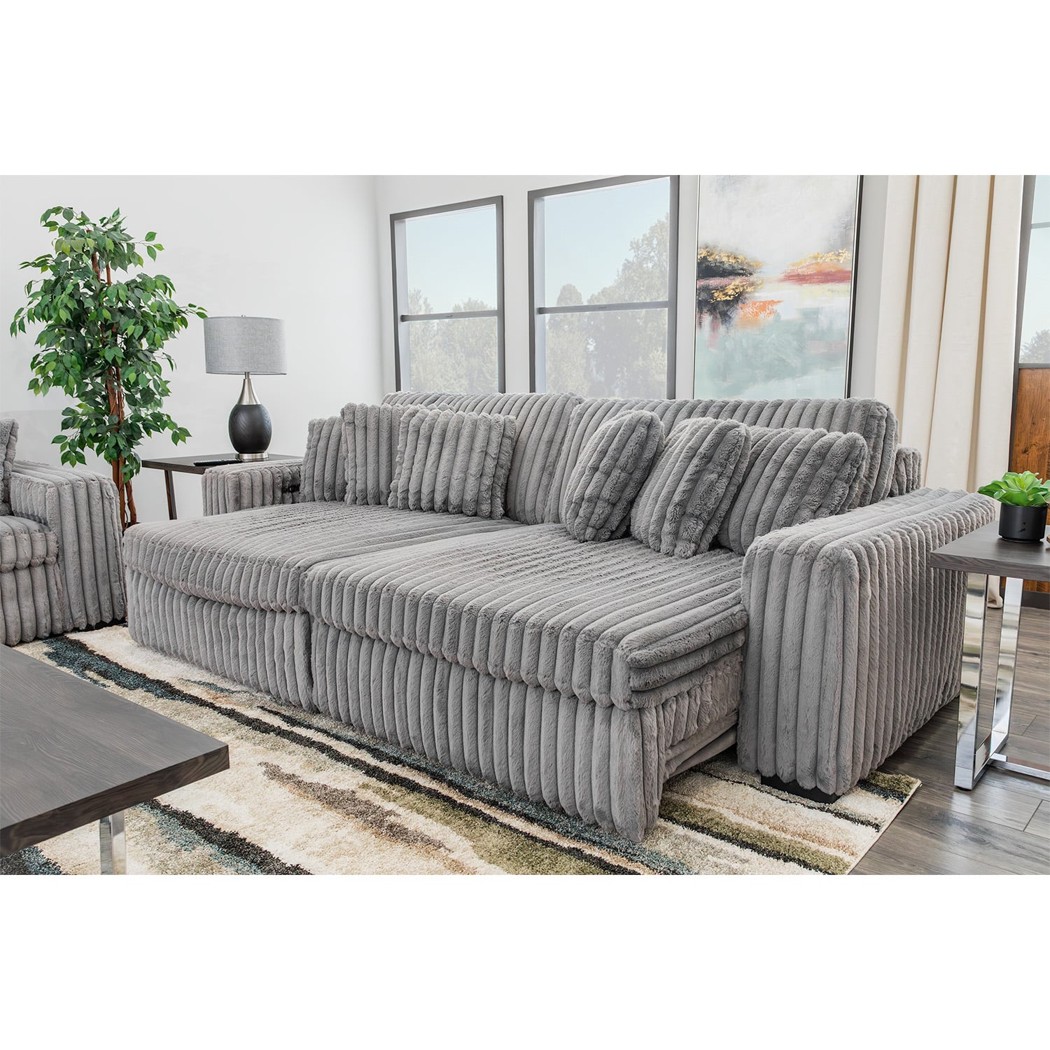 Skim 2PC Power Slider Sectional - | AFW.com