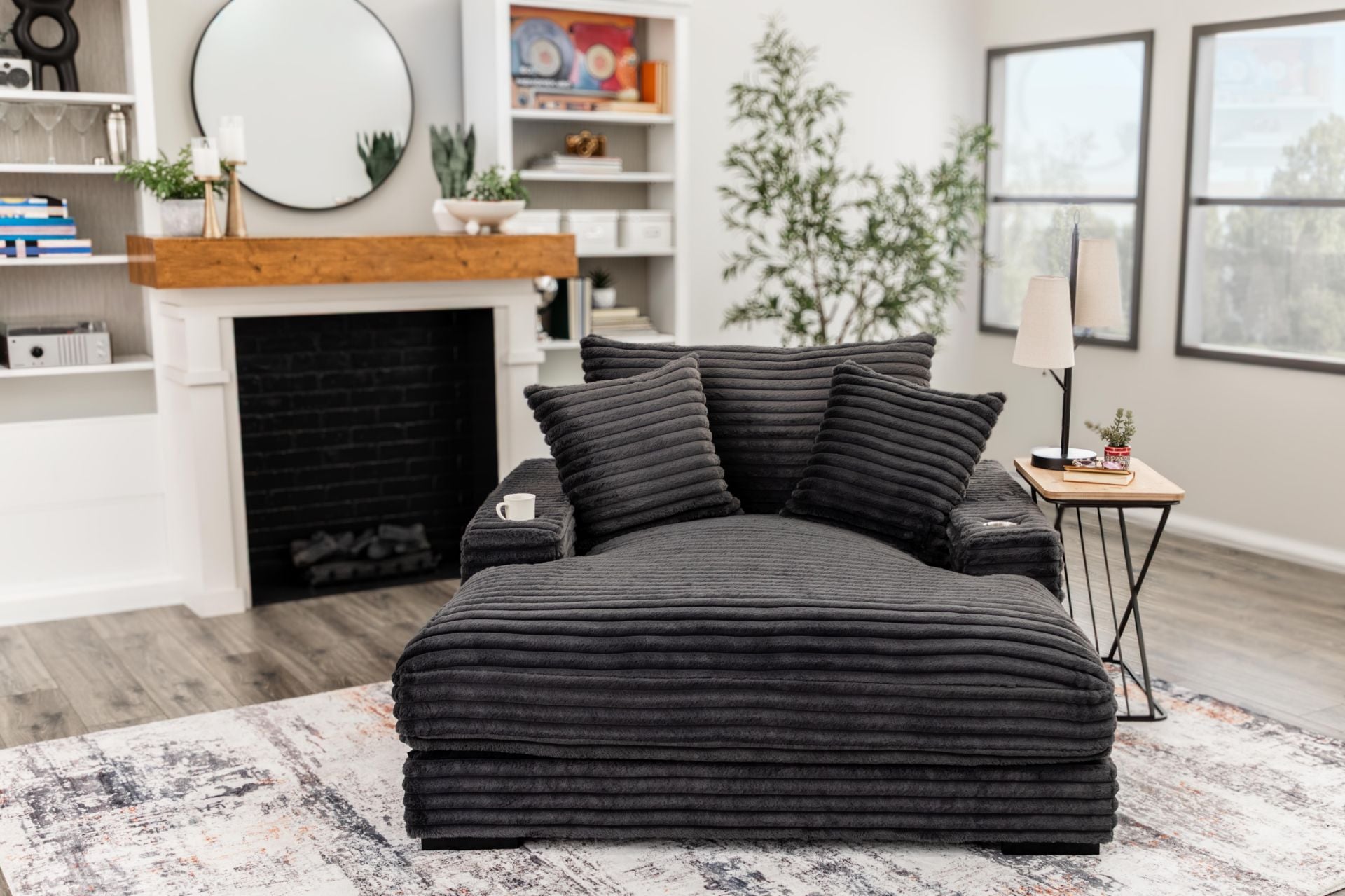 Nestle Charcoal Grande Chaise U-11390-10471-110 | Elements