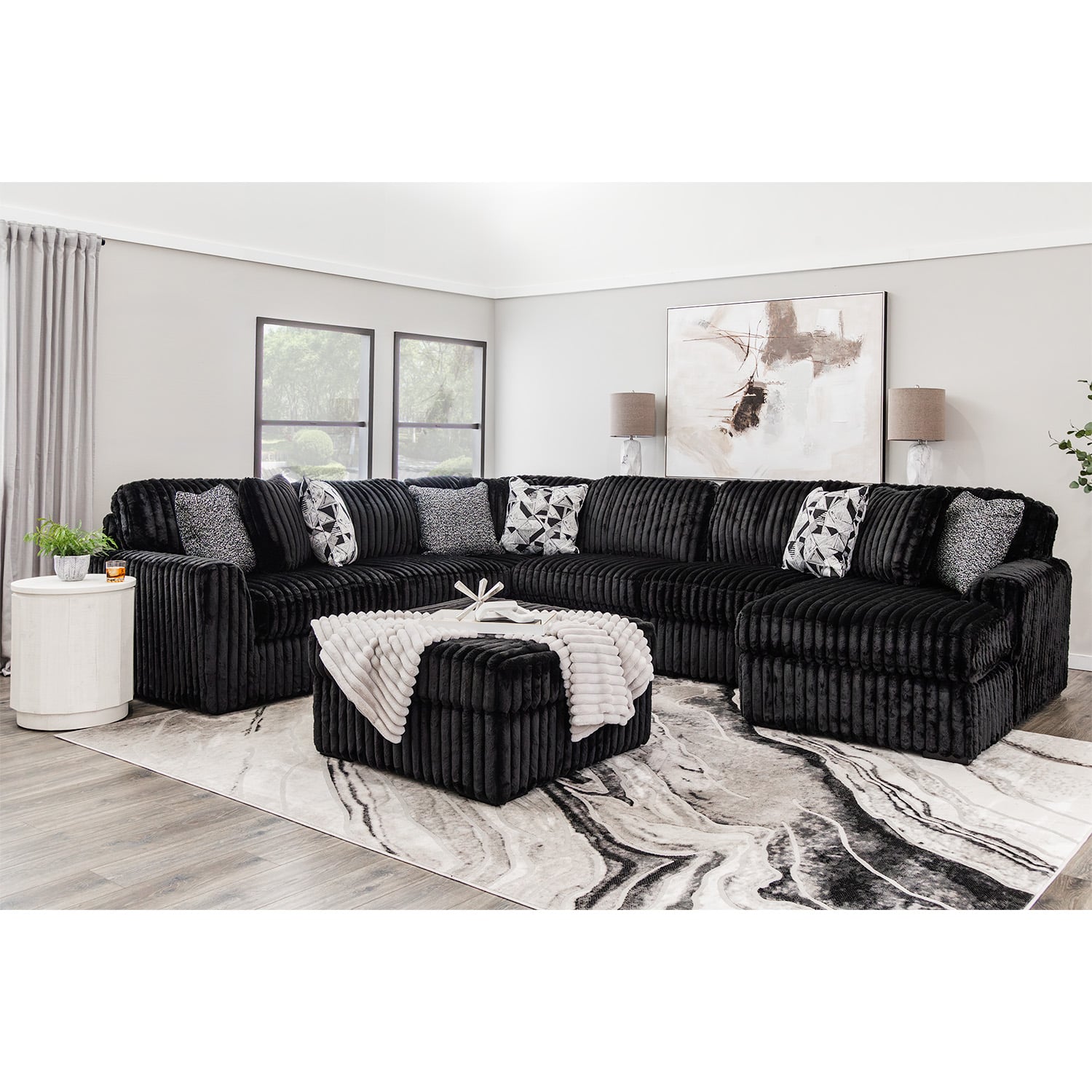 Onyx 4PC Sectional w/RAF Chaise - Ashley Furniture | AFW.com