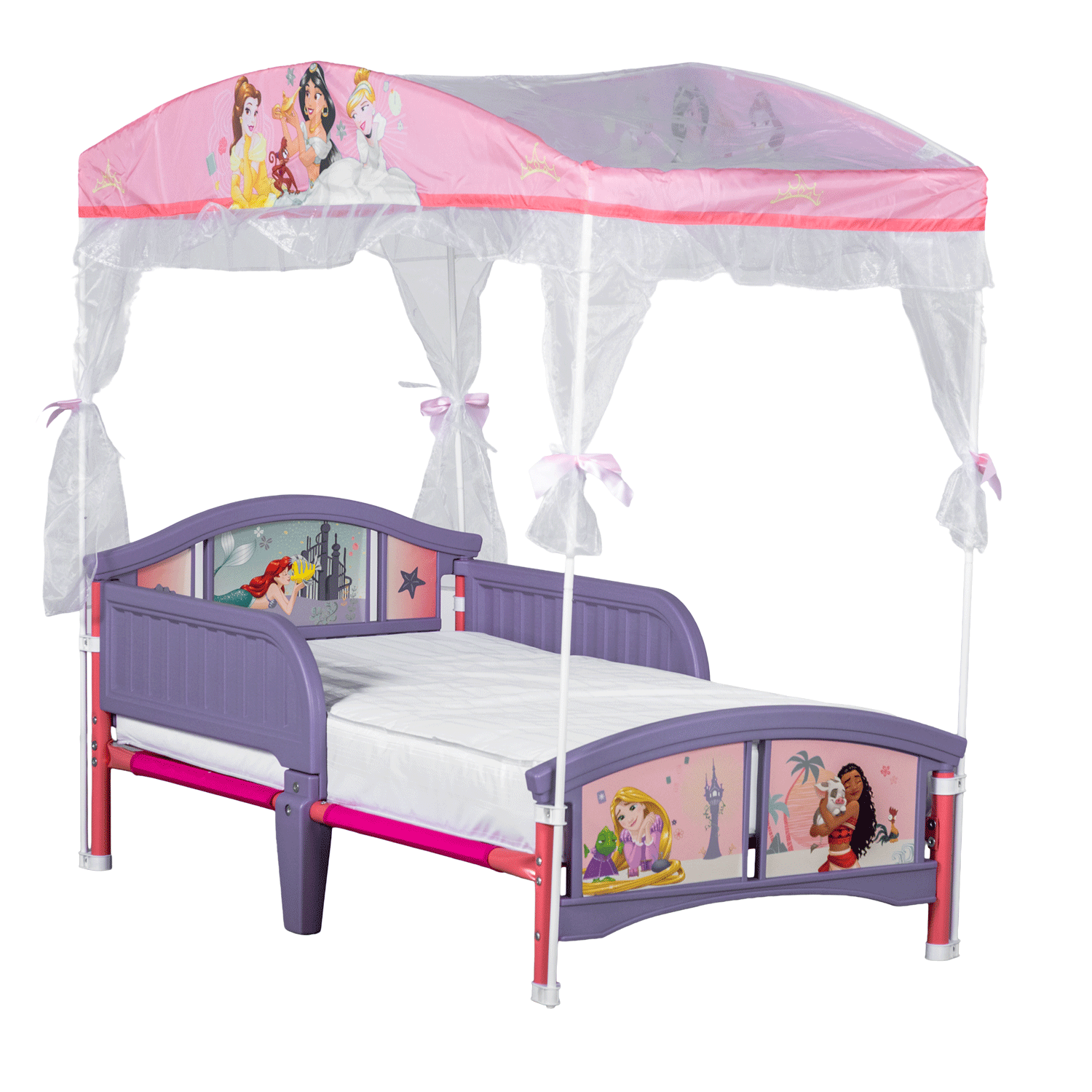 ハーディブロス　The Princess ヘビーU かえスプール付き Princess Plastic Toddler Bed with Canopy | BB81483PS-1038 | | AFW.com