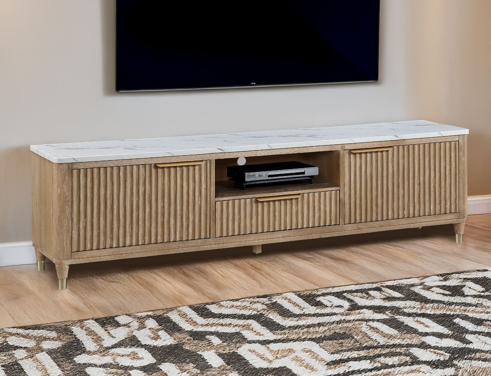 Kara Natural TV Stand | B1450-9 | Crown Mark | AFW.com